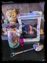 Load image into Gallery viewer, Fluorite Faery Witch Bottle, Offering, & Mini Oil