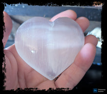 Load image into Gallery viewer, Selenite Hearts ~ Large Palm Size