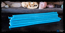 Load image into Gallery viewer, Altar Candles~ Turquoise Beeswax Thin Tapers