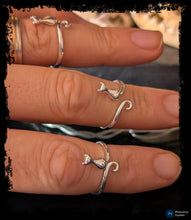 Load image into Gallery viewer, Sterling Silver Cat Ring ~ Adjustable .925 Silver
