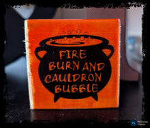 Load image into Gallery viewer, Fire Burn &amp; Cauldron Bubble Rubber Stamp
