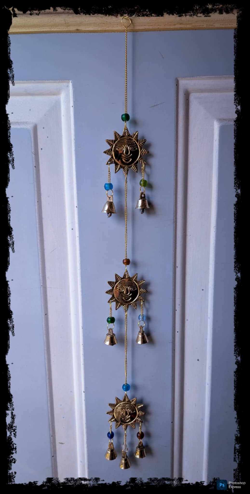 Celestial Brass Sun Windchimes