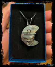 Load image into Gallery viewer, Onyx Crescent Moon Necklace ~ with Stainless Steel
