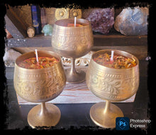 Load image into Gallery viewer, Crown of Success Vintage Brass Candles
