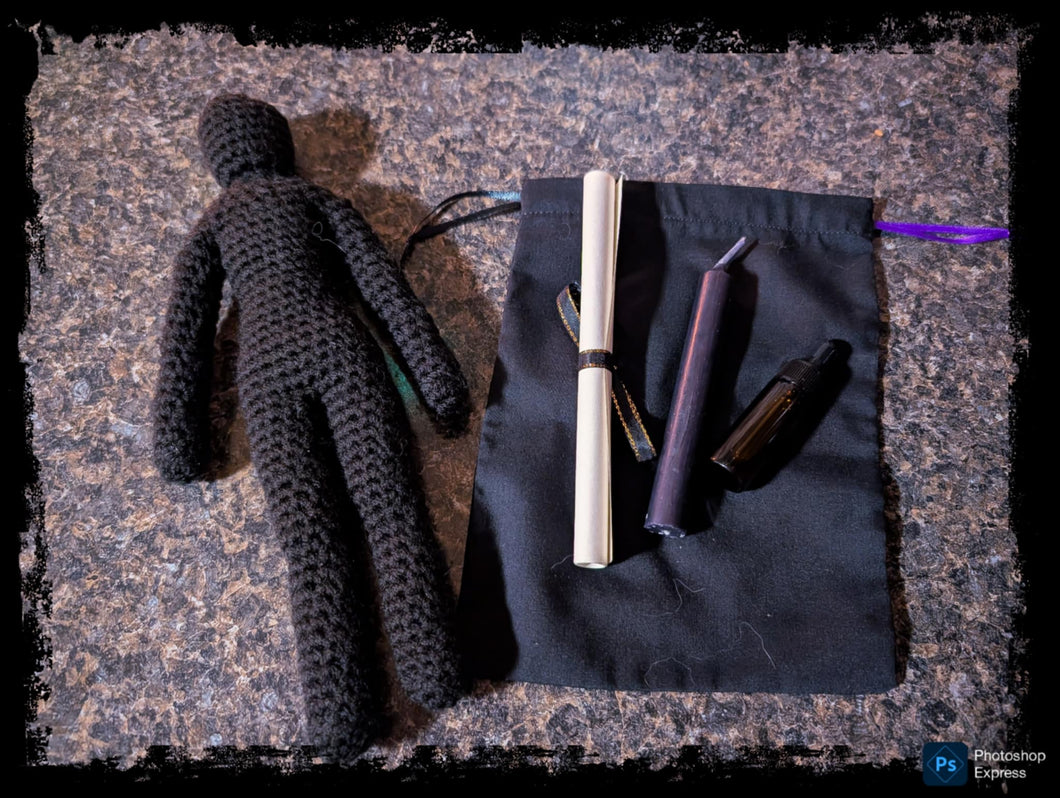 Cursing & Banishing Poppet Spell Kit