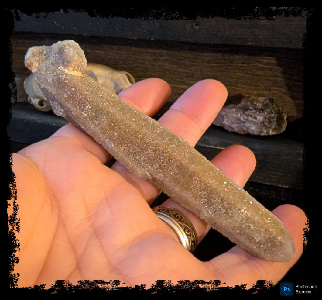 Druzy Fairy Quartz Wand Cluster