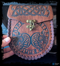 Load image into Gallery viewer, Viking Rune Belt Pouch
