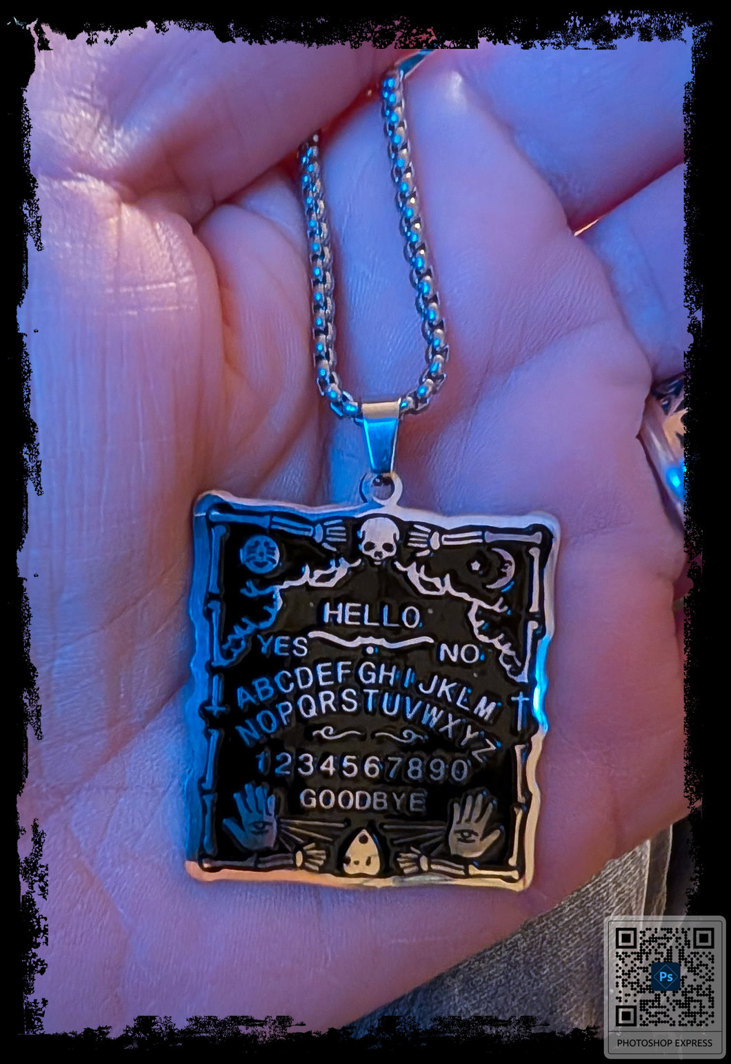 Ouija Board Stainless Steel Necklace