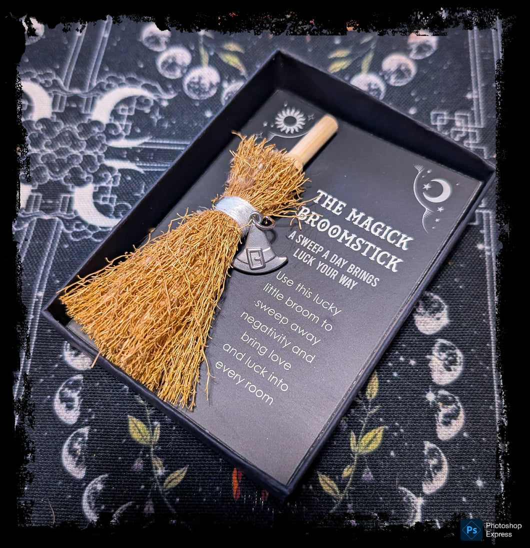 The Magick Mini Broomstick ~ Good Luck & Protection Charm