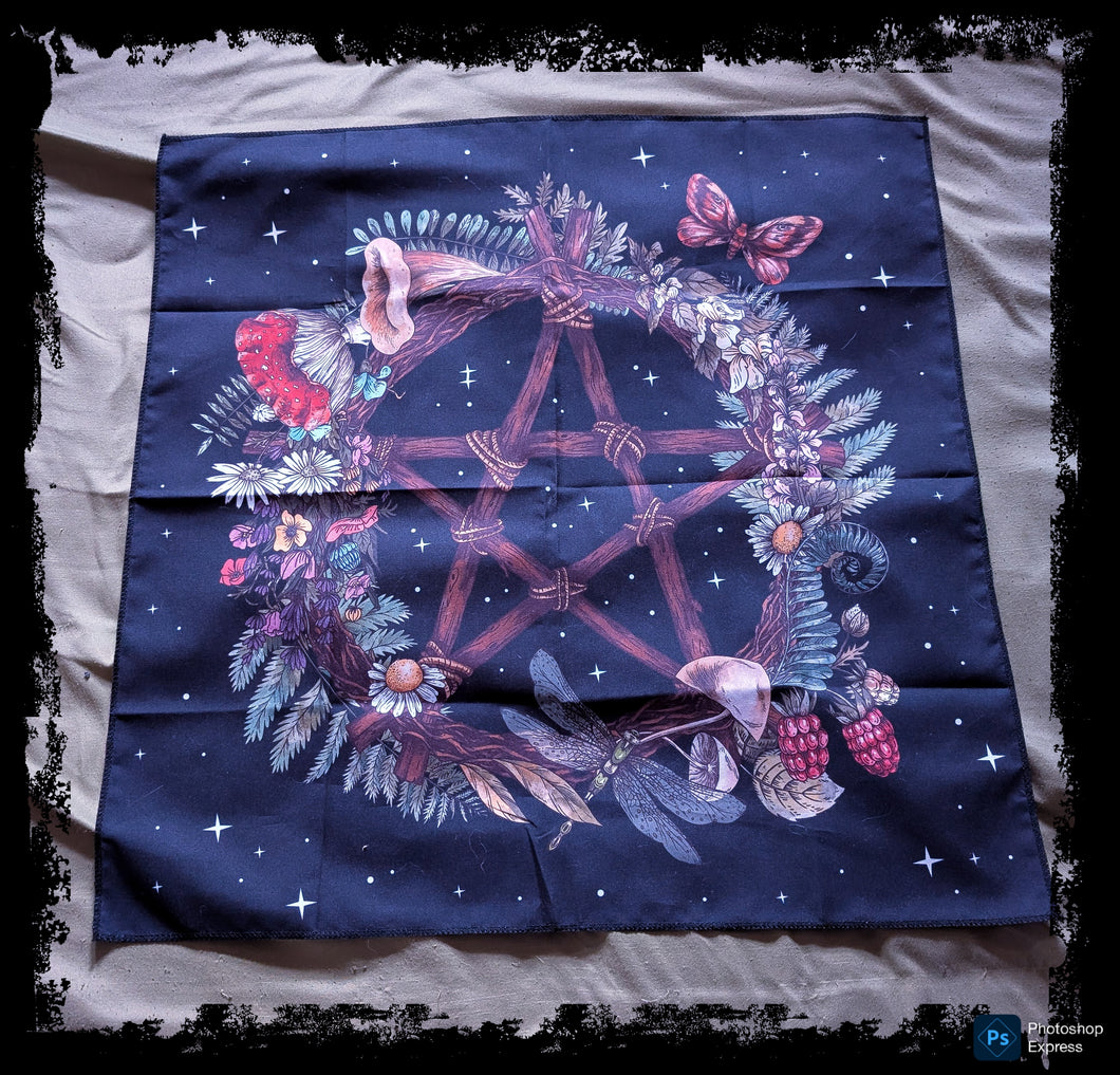 Pentacle Altar Cloth/ Wall Tapestry