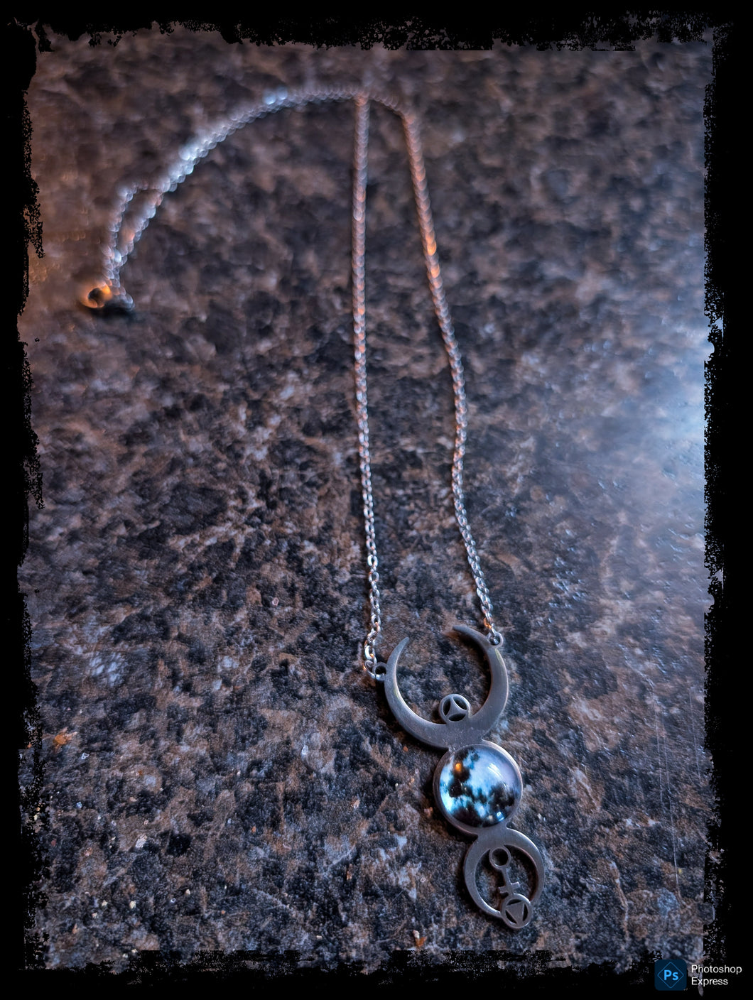 Triple Crescent Necklace