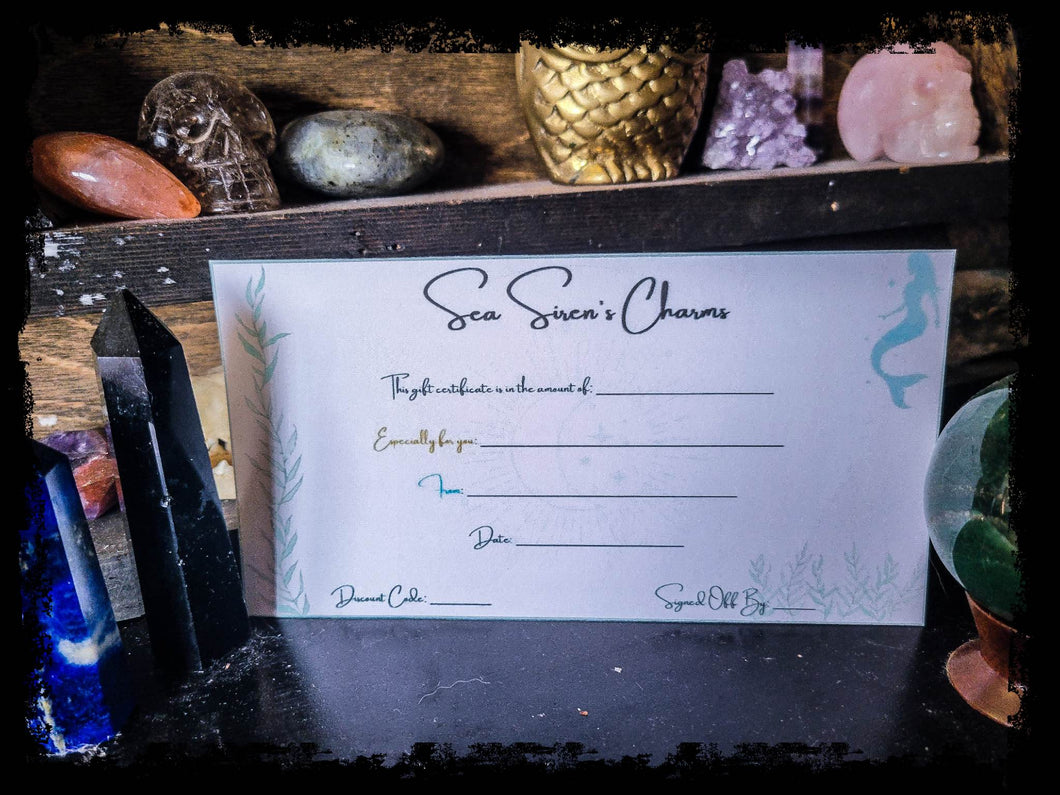 Sea Siren's Charms Gift Cards