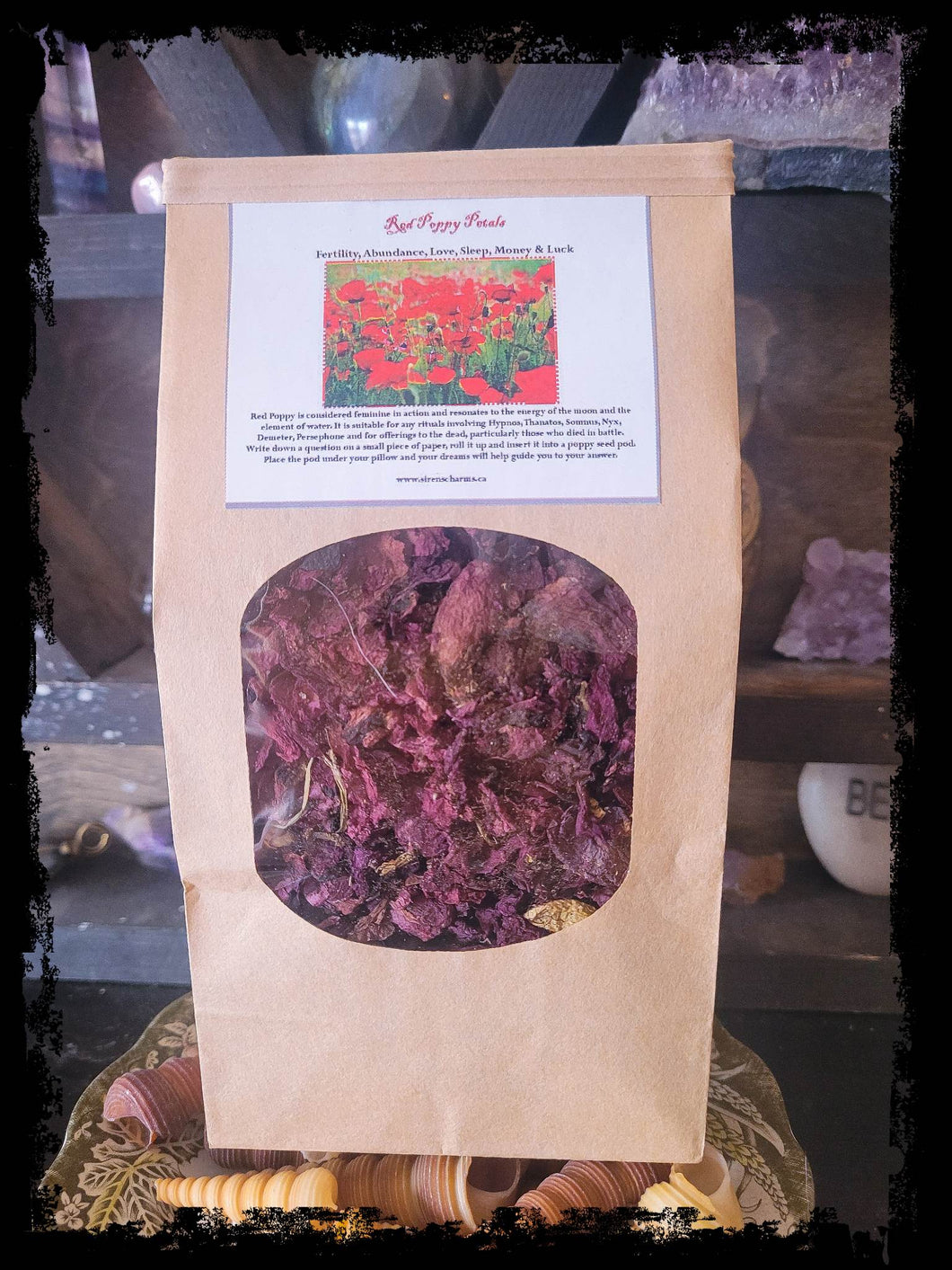 Red Poppy Petals, 40 Gram Bag